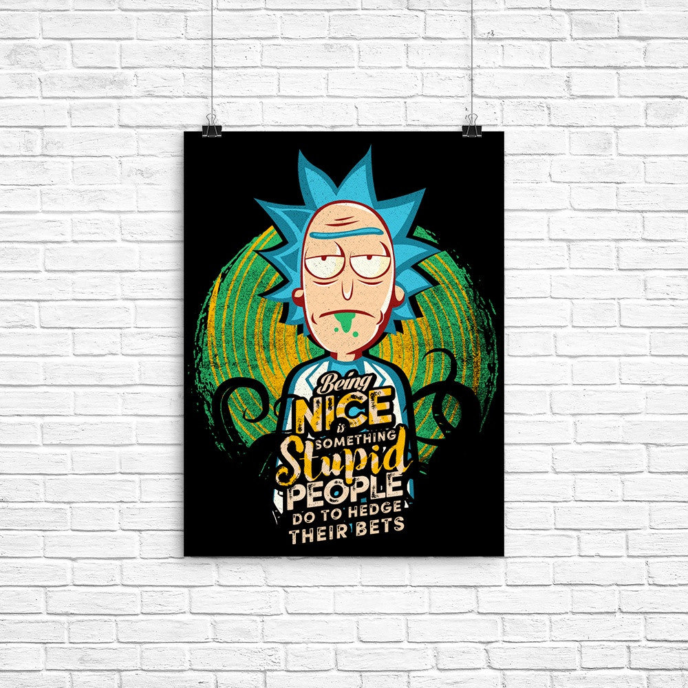 Being Nice Poster - Adult & Kids T-Shirts, Sweatshirts & Hoodies apparel design preview 1
