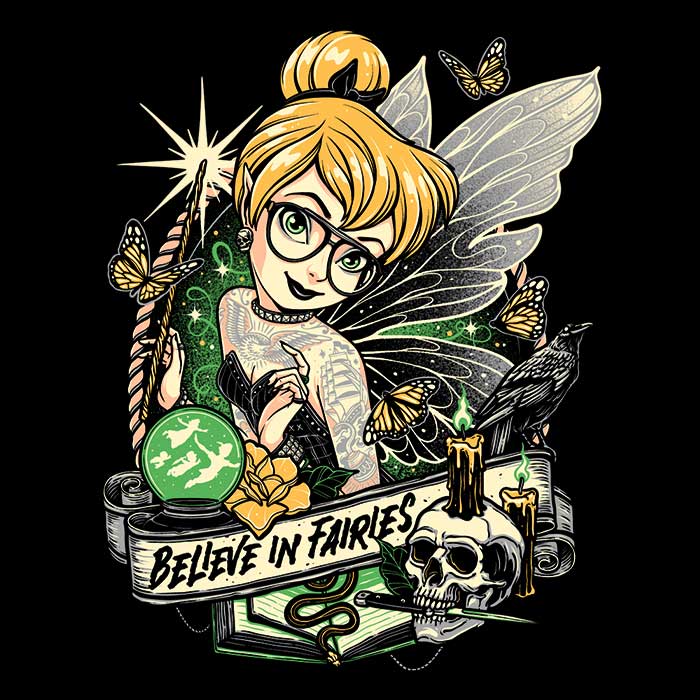 Believe in Fairies Men's Apparel - Adult & Kids T-Shirts, Sweatshirts & Hoodies apparel design preview 2