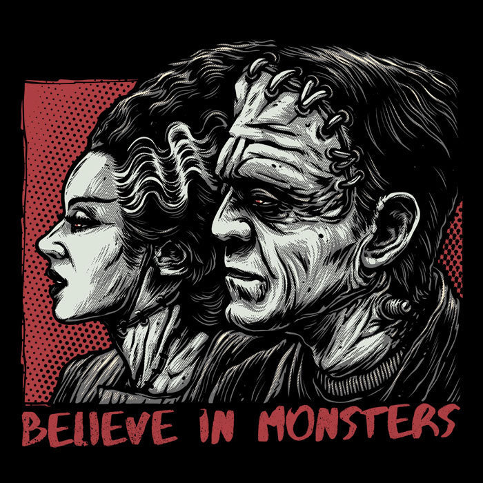 Believe in Monsters - Adult & Kids T-Shirts, Sweatshirts & Hoodies apparel design preview 2