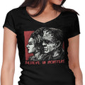 Believe in Monsters Women's V-Neck - Adult & Kids T-Shirts, Sweatshirts & Hoodies apparel design preview 1