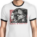 Believe in Monsters Ringer - Adult & Kids T-Shirts, Sweatshirts & Hoodies apparel design preview 1