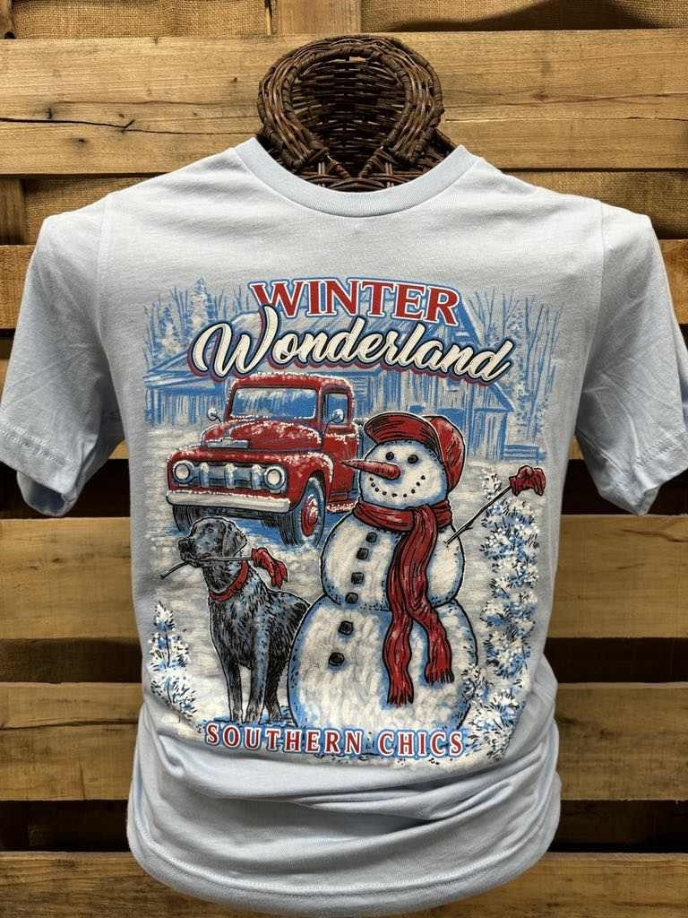 Southern Chics Winter Wonderland Holiday Canvas - Adult & Kids T-Shirts, Sweatshirts & Hoodies apparel design preview 1