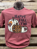 Southern Chics Apparel Pumpkin Happy Fall Canvas - Adult & Kids T-Shirts, Sweatshirts & Hoodies apparel design preview 1