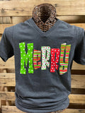 Southern Chics Apparel Merry Christmas Canvas V-Neck - Adult & Kids T-Shirts, Sweatshirts & Hoodies apparel design preview 1
