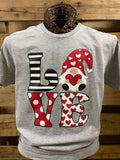 Southern Chics Love Gnome Valentine Canvas - Adult & Kids T-Shirts, Sweatshirts & Hoodies apparel design preview 1