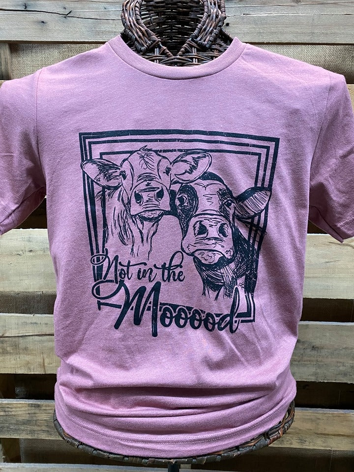 Southern Chics Apparel Not in the Mood Cow Canvas - Adult & Kids T-Shirts, Sweatshirts & Hoodies apparel design preview 1