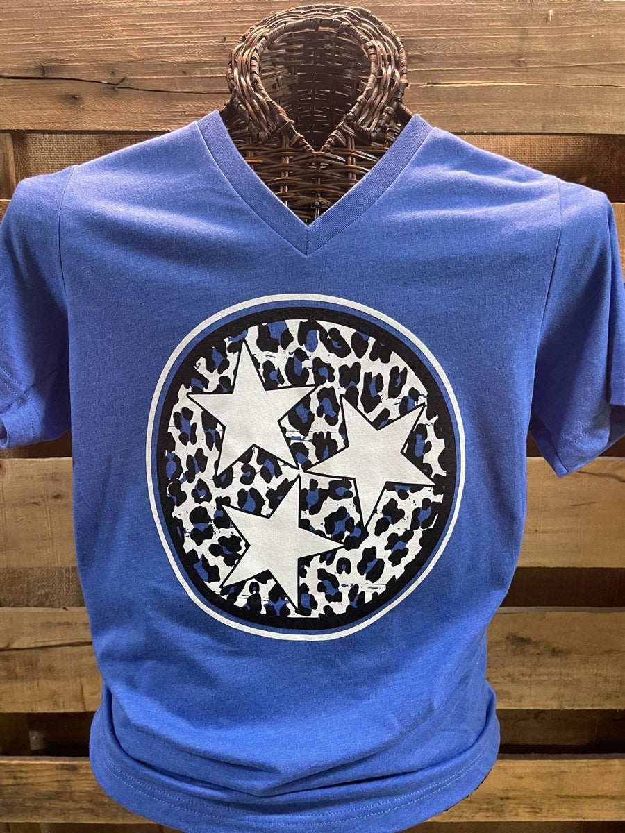 Southern Chics Apparel Cheetah Tri-Star Canvas Girlie - Adult & Kids T-Shirts, Sweatshirts & Hoodies apparel design preview 1