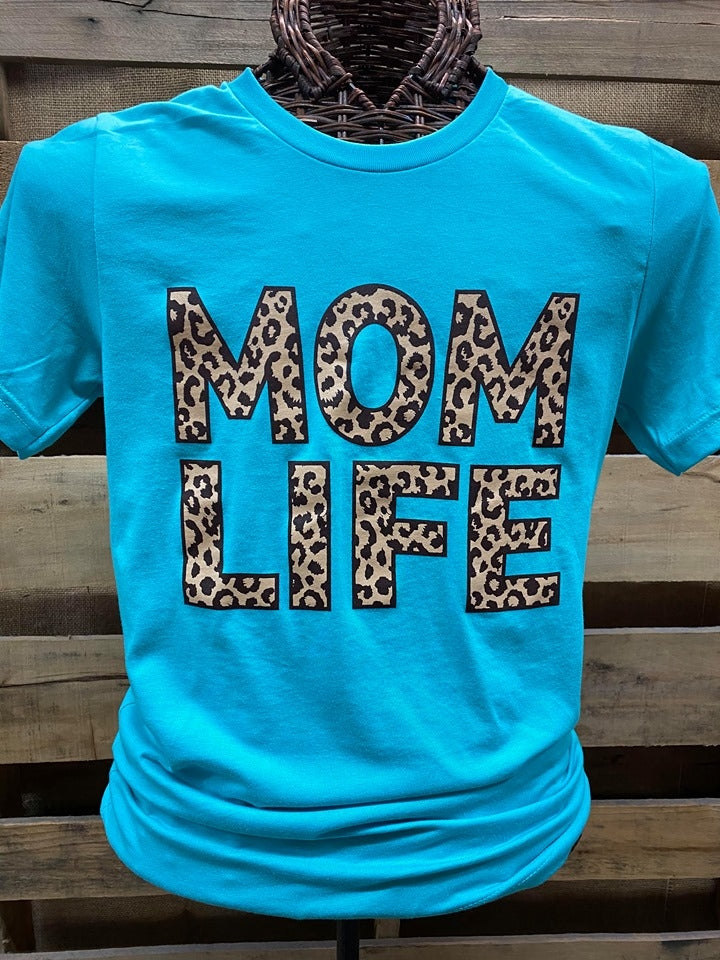 Southern Chics Apparel Mom Life Leopard Canvas Girlie - Adult & Kids T-Shirts, Sweatshirts & Hoodies apparel design preview 1