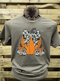 Southern Chics Apparel Cowhide Pumpkin Fall Canvas - Adult & Kids T-Shirts, Sweatshirts & Hoodies apparel design preview 1