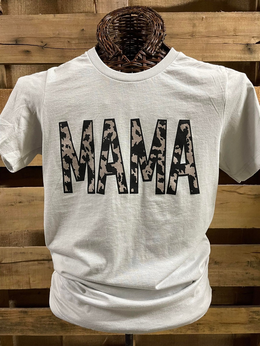 Southern Chics Apparel Mama Cow Print Canvas Bright - Adult & Kids T-Shirts, Sweatshirts & Hoodies apparel design preview 1