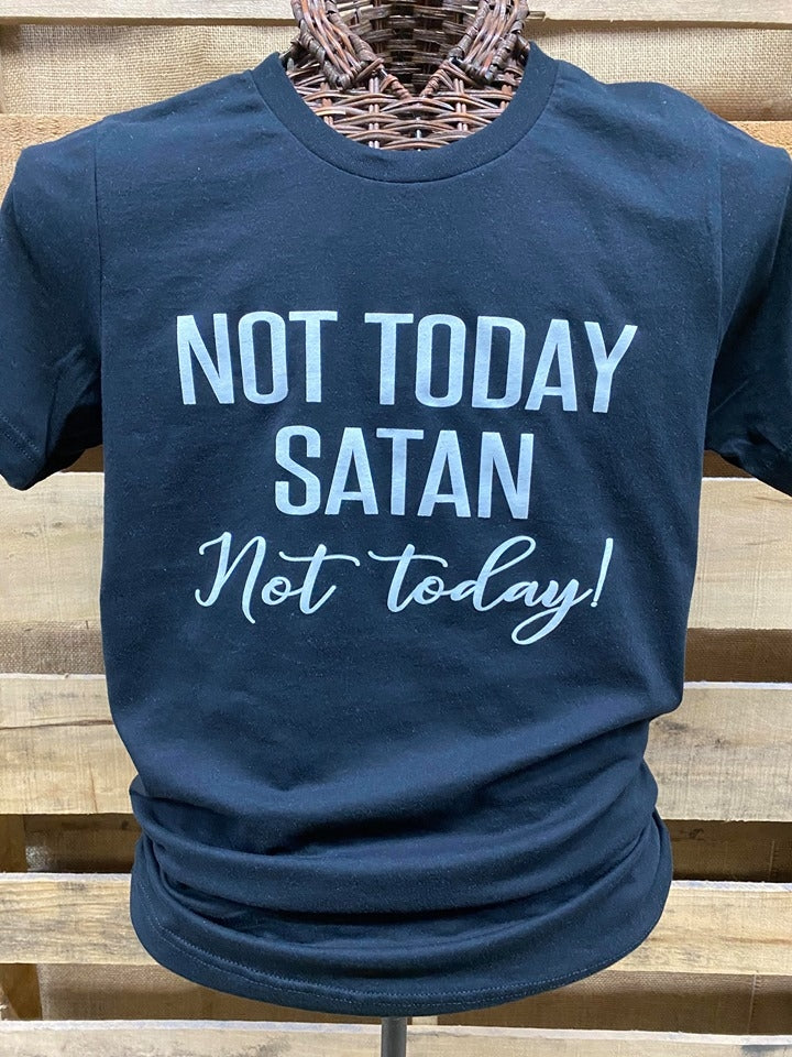 Southern Chics Apparel Not Today Satan Canvas Girlie - Adult & Kids T-Shirts, Sweatshirts & Hoodies apparel design preview 1
