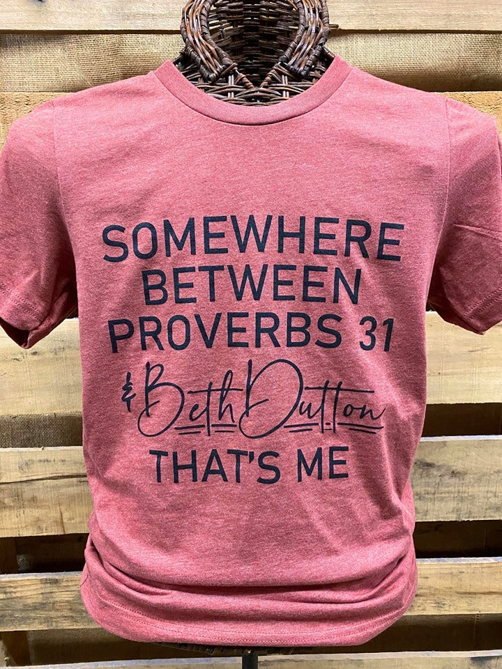 Southern Chics Apparel Somewhere Between Proverbs - Adult & Kids T-Shirts, Sweatshirts & Hoodies apparel design preview 1