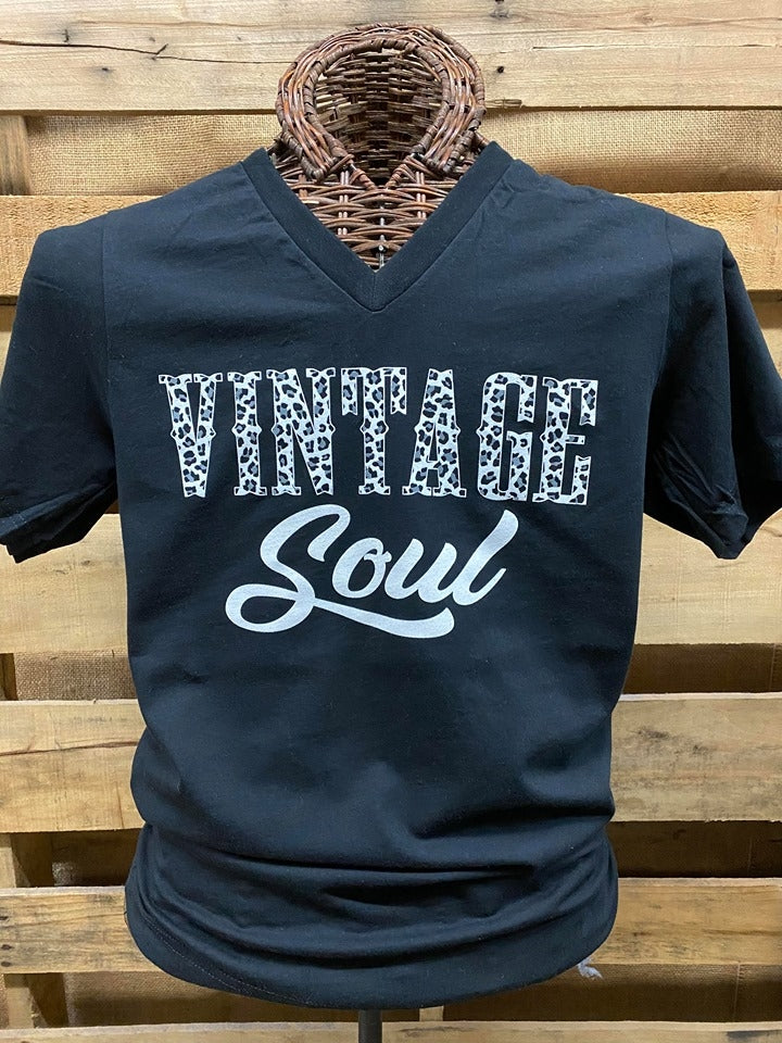Southern Chics Apparel Vintage Soul Leopard Canvas - Adult & Kids T-Shirts, Sweatshirts & Hoodies apparel design preview 1