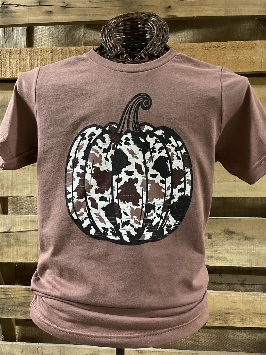 Southern Chics Apparel Cow Hide Pumpkin Canvas - Adult & Kids T-Shirts, Sweatshirts & Hoodies apparel design preview 1