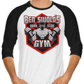 Ben Swolo's Gym 3/4 Sleeve Raglan - Adult & Kids T-Shirts, Sweatshirts & Hoodies apparel design preview 1