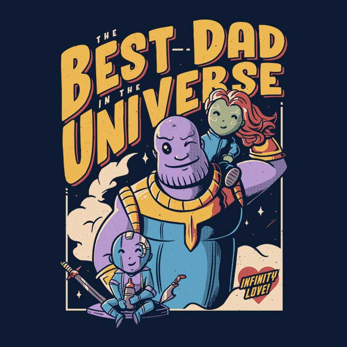 Best Dad in the Universe - Adult & Kids T-Shirts, Sweatshirts & Hoodies apparel design preview 2