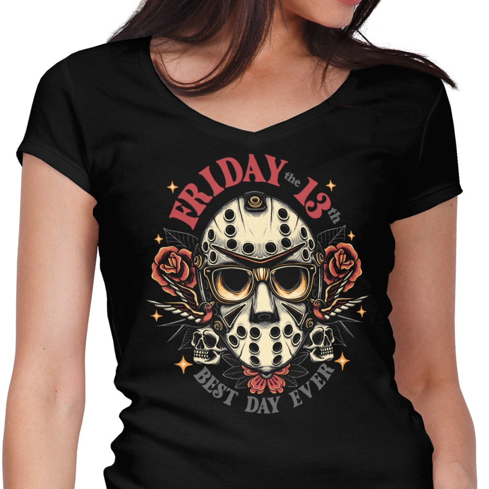 Best Day Ever Women's V-Neck - Adult & Kids T-Shirts, Sweatshirts & Hoodies apparel design preview 1