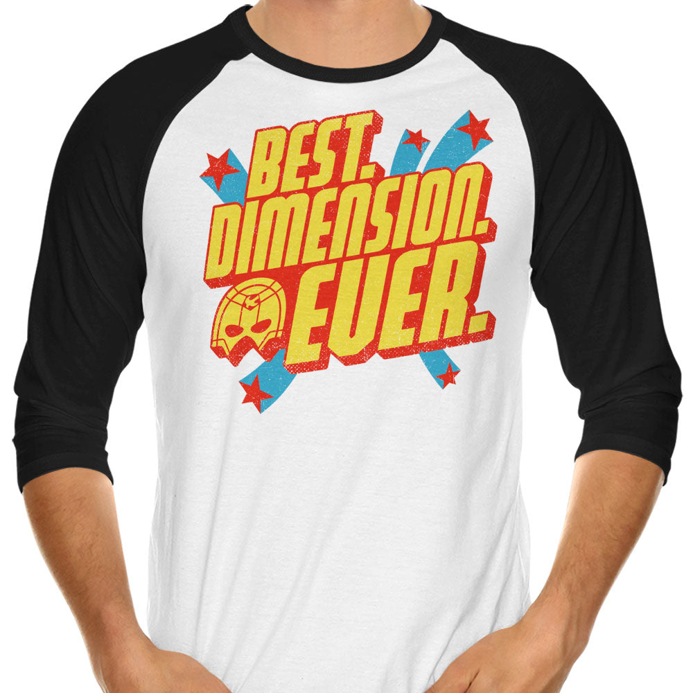 Best Dimension Ever 3/4 Sleeve Raglan - Adult & Kids T-Shirts, Sweatshirts & Hoodies apparel design preview 1