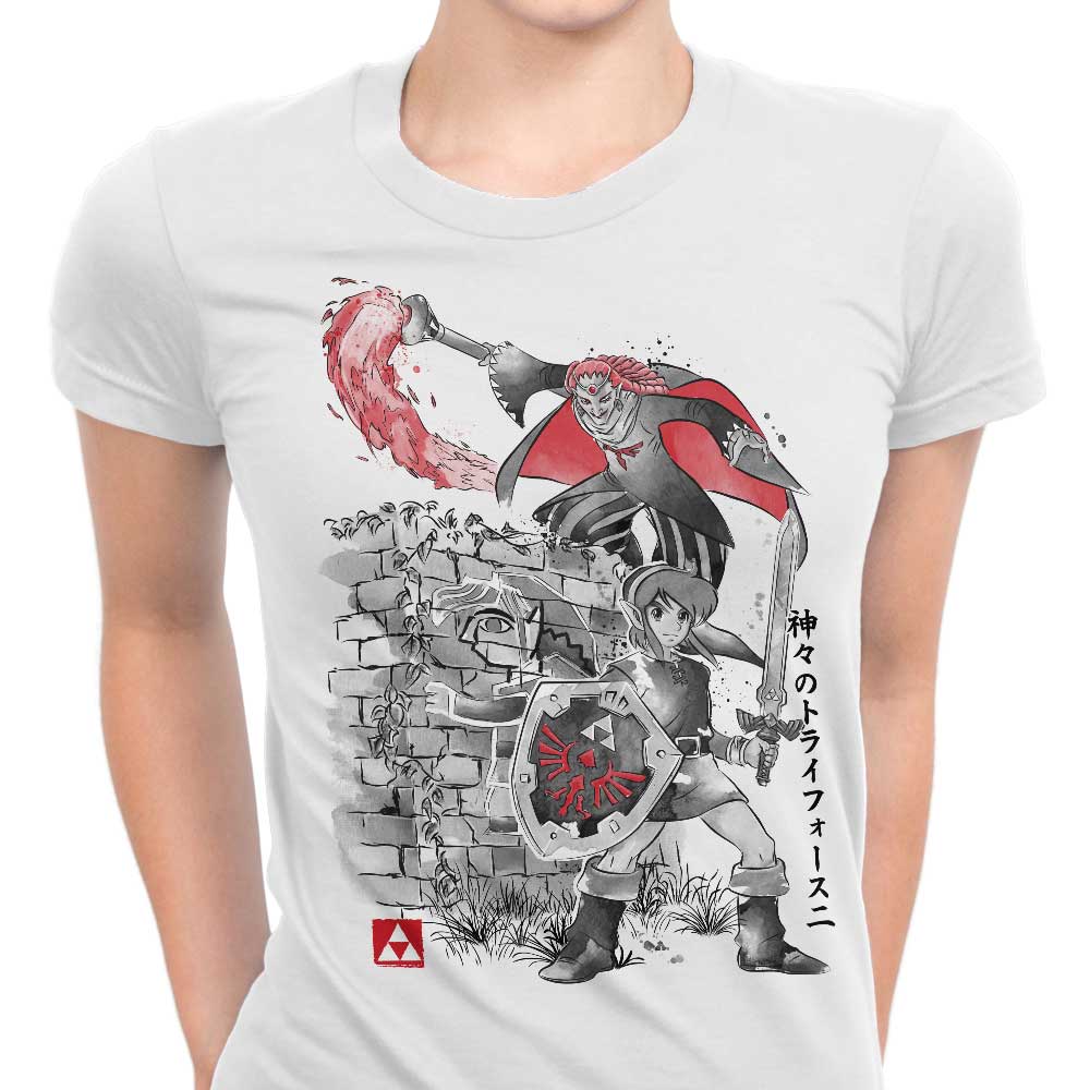 Between Worlds Sumi-e Women's Apparel - Adult & Kids T-Shirts, Sweatshirts & Hoodies apparel design preview 1