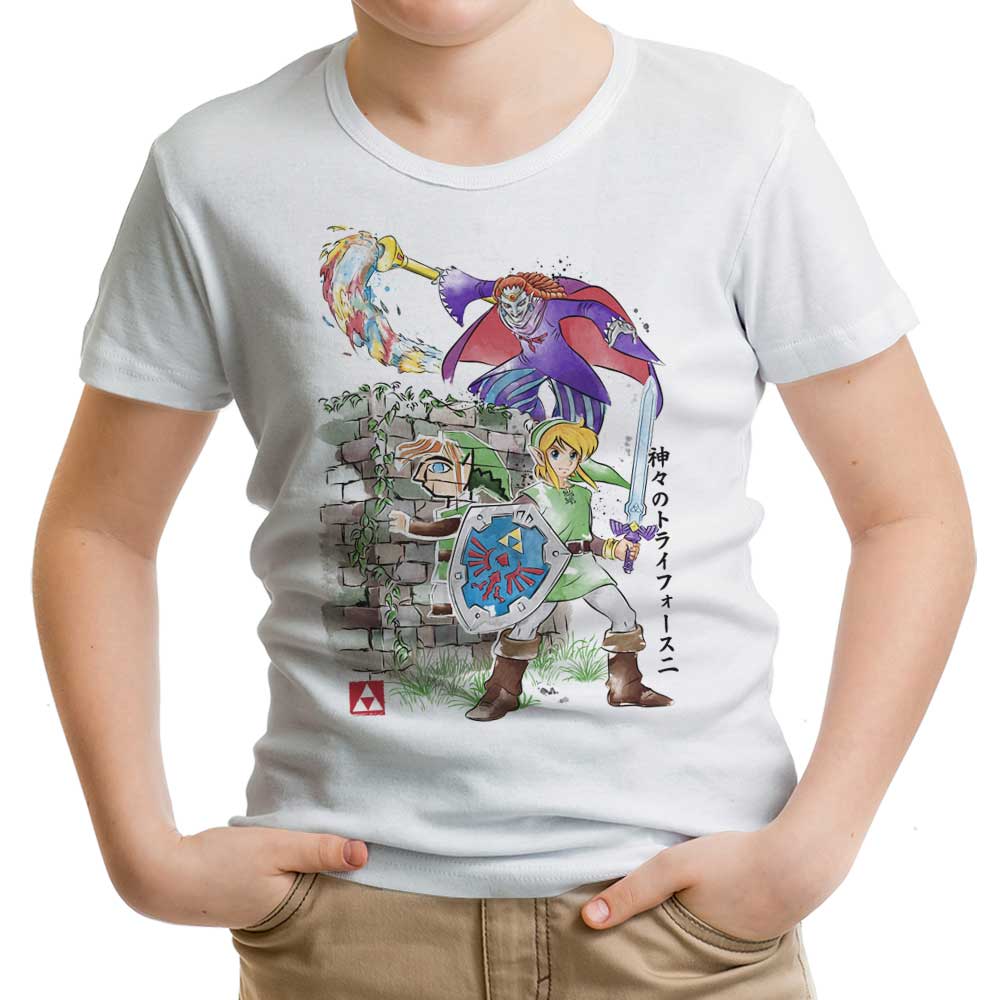 Between World's Watercolor Youth Apparel - Adult & Kids T-Shirts, Sweatshirts & Hoodies apparel design preview 1
