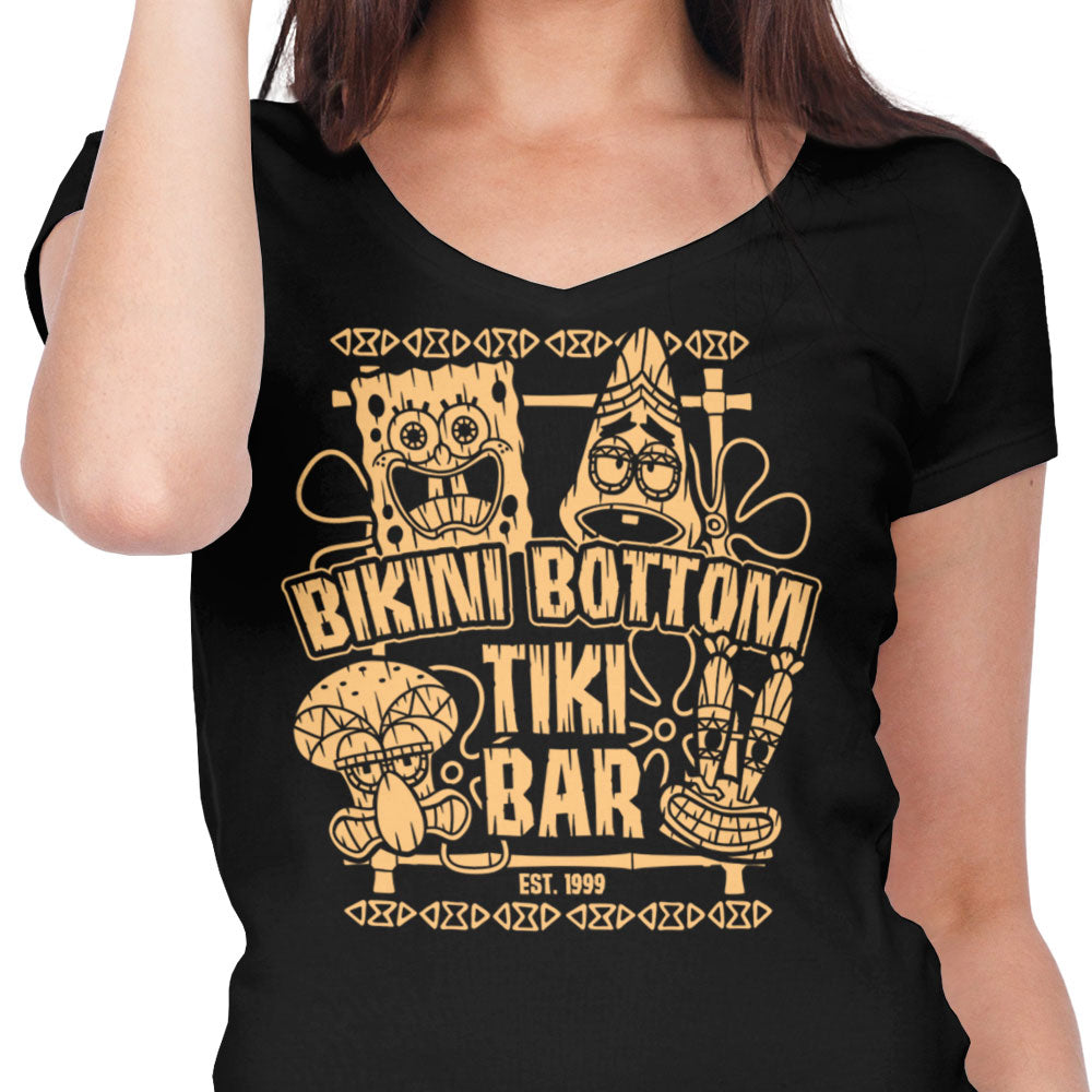 Bikini Bottom Tiki Bar Women's V-Neck - Adult & Kids T-Shirts, Sweatshirts & Hoodies apparel design preview 2