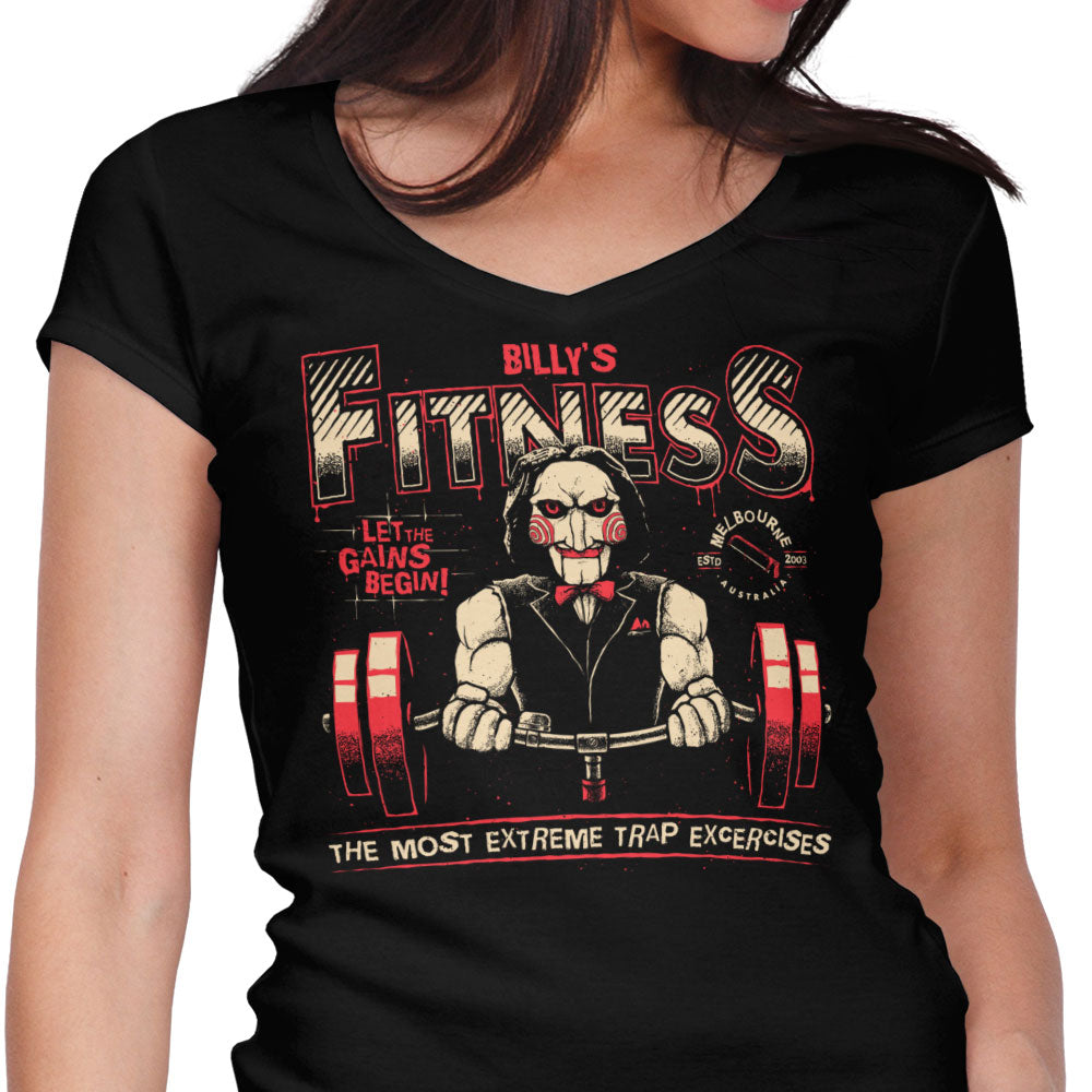 Billy's Fitness Women's V-Neck - Adult & Kids T-Shirts, Sweatshirts & Hoodies apparel design preview 1