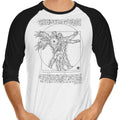 Birkin Vitruvian 3/4 Sleeve Raglan - Adult & Kids T-Shirts, Sweatshirts & Hoodies apparel design preview 1