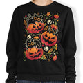 Black Cats Pumpkin Party - Adult & Kids T-Shirts, Sweatshirts & Hoodies apparel design preview 1