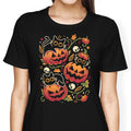 Black Cats Pumpkin Party Women's Apparel - Adult & Kids T-Shirts, Sweatshirts & Hoodies apparel design preview 1