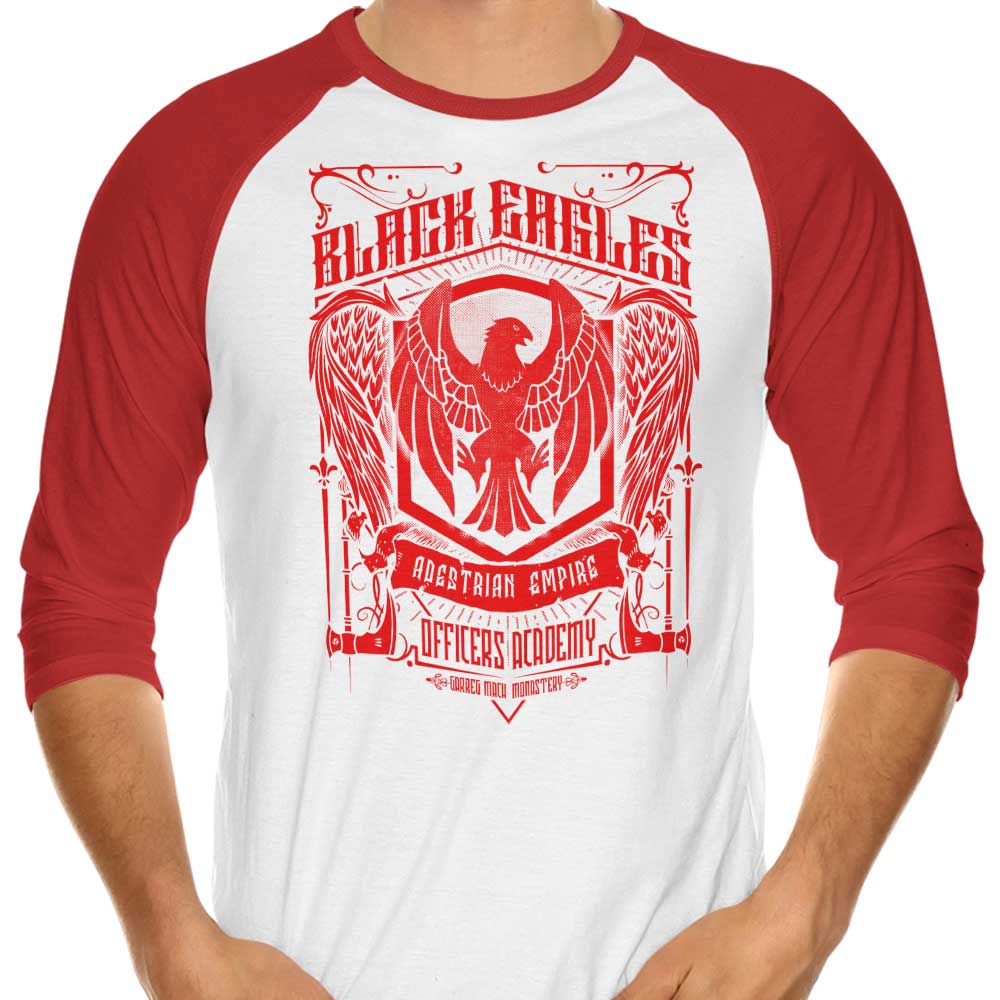 Black Eagles Officer 3/4 Sleeve Raglan - Adult & Kids T-Shirts, Sweatshirts & Hoodies apparel design preview 1