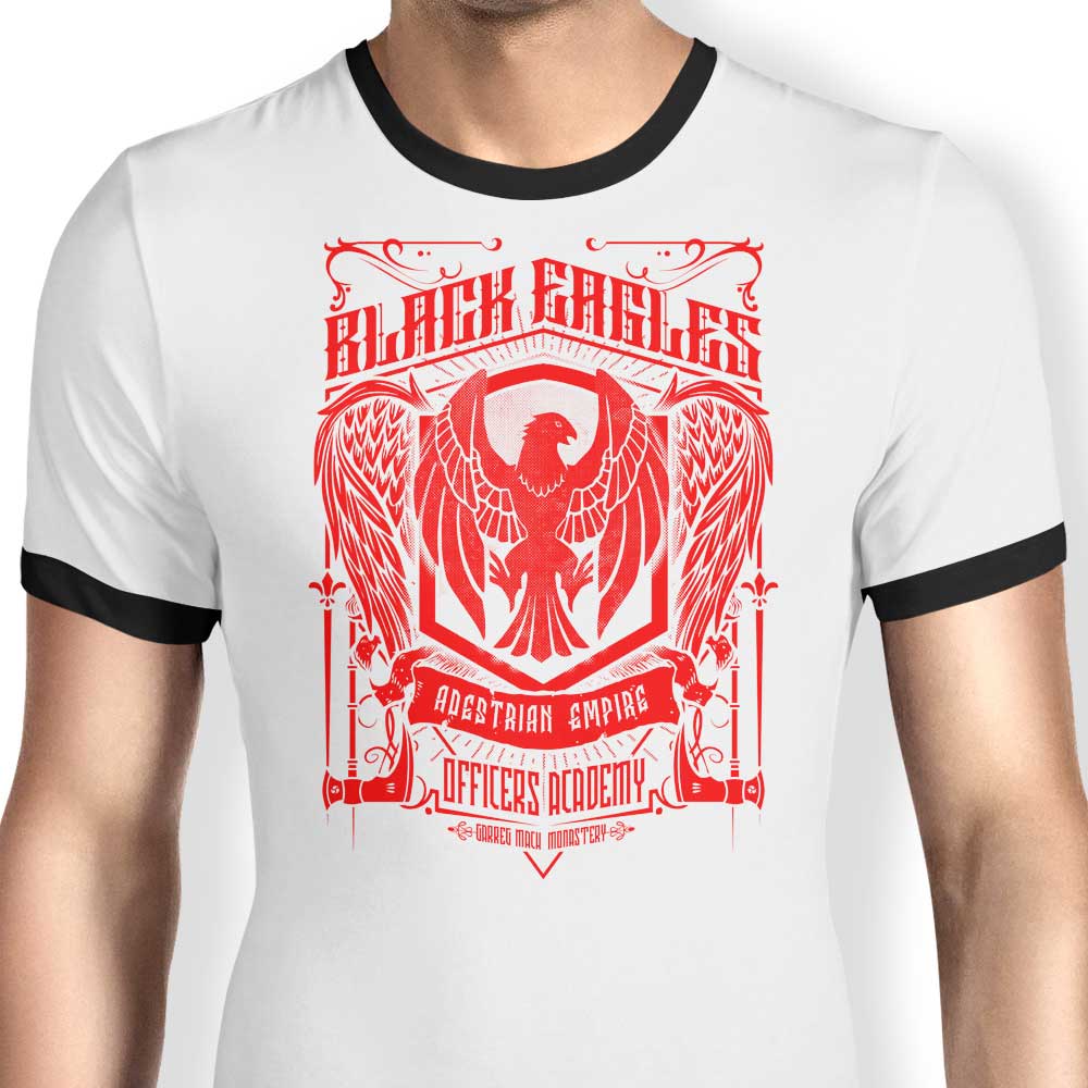 Black Eagles Officer Ringer - Adult & Kids T-Shirts, Sweatshirts & Hoodies apparel design preview 1
