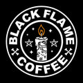 Black Flame Coffee Coasters - Adult & Kids T-Shirts, Sweatshirts & Hoodies apparel design preview 1