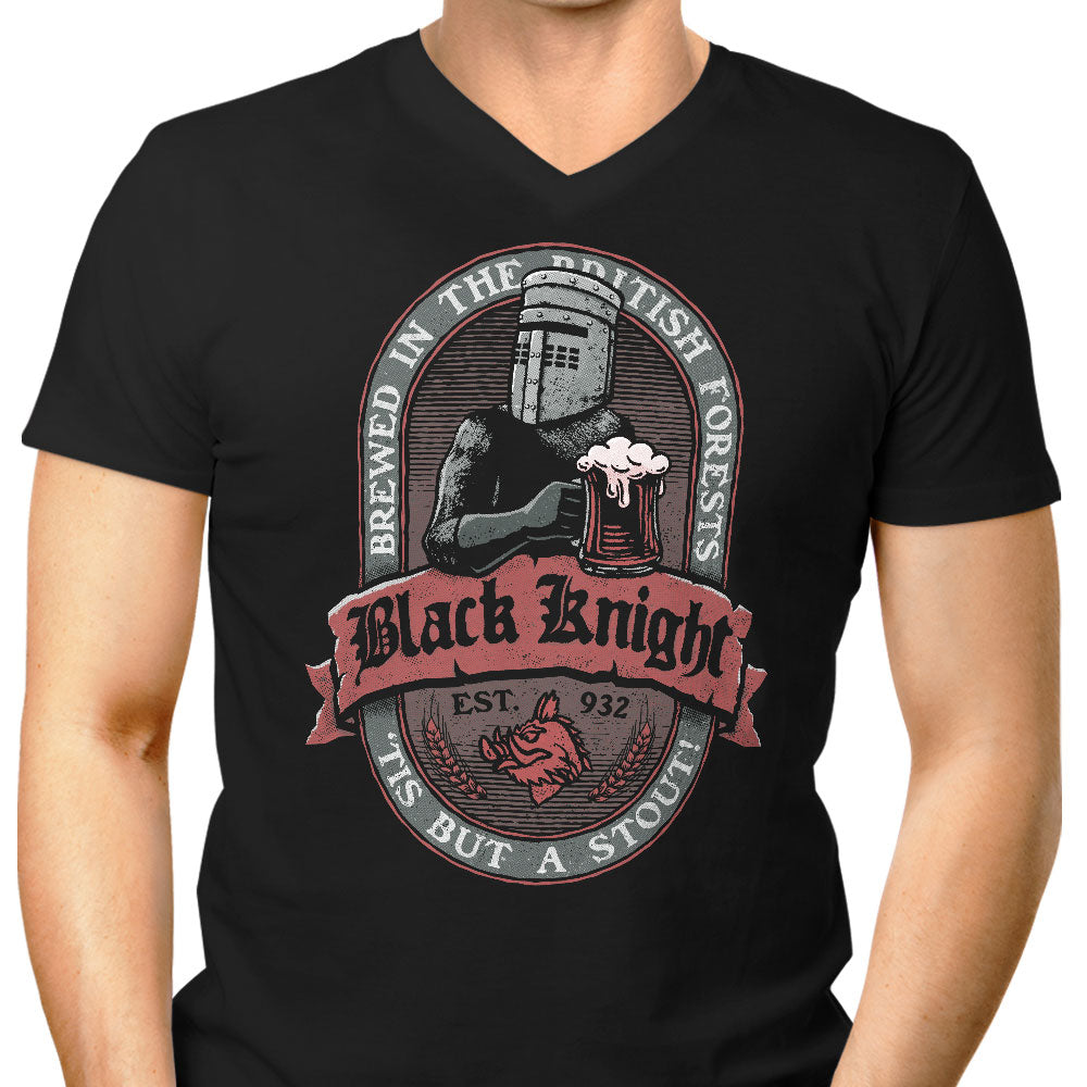 Black Knight Stout Men's V-Neck - Adult & Kids T-Shirts, Sweatshirts & Hoodies apparel design preview 1