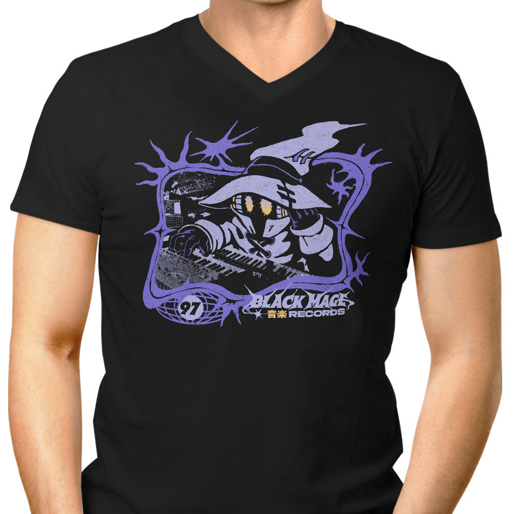 Black Mage Records Men's V-Neck - Adult & Kids T-Shirts, Sweatshirts & Hoodies apparel design preview 1