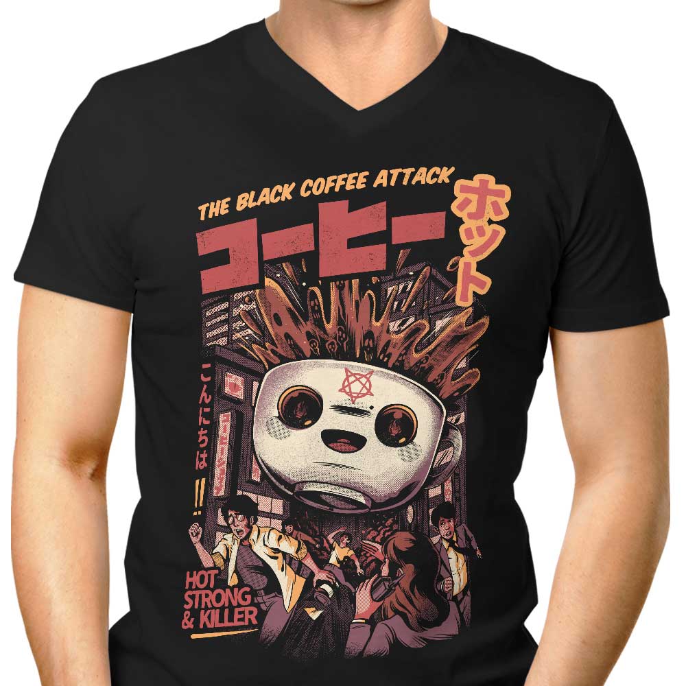 Black Magic Coffee Men's V-Neck - Adult & Kids T-Shirts, Sweatshirts & Hoodies apparel design preview 1