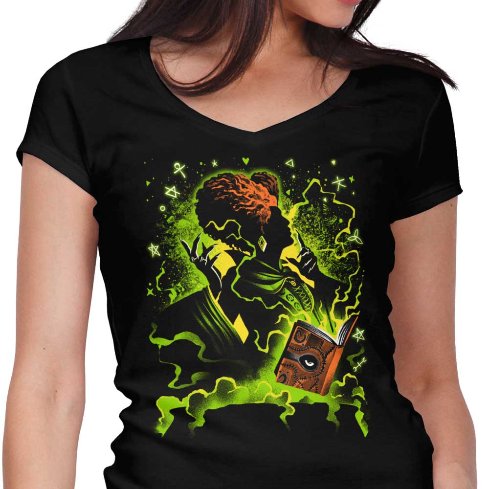 Black Magic Witch Women's V-Neck - Adult & Kids T-Shirts, Sweatshirts & Hoodies apparel design preview 1