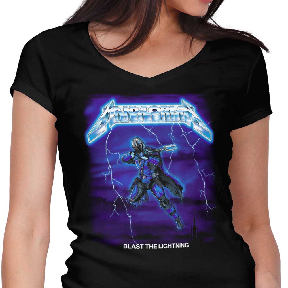 Blast the Lightning Women's V-Neck - Adult & Kids T-Shirts, Sweatshirts & Hoodies apparel design preview 1