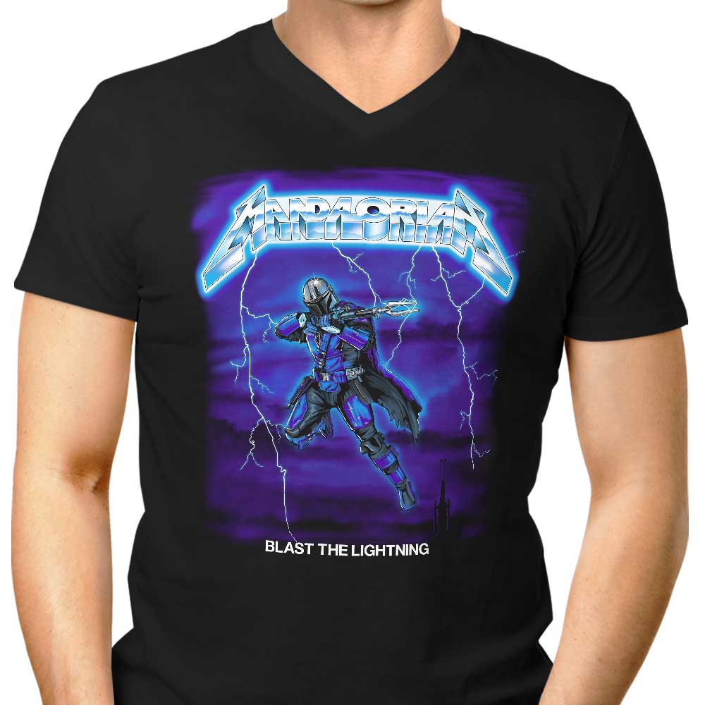Blast the Lightning Men's V-Neck - Adult & Kids T-Shirts, Sweatshirts & Hoodies apparel design preview 1
