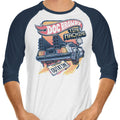 Blazing Time Machine 3/4 Sleeve Raglan - Adult & Kids T-Shirts, Sweatshirts & Hoodies apparel design preview 1