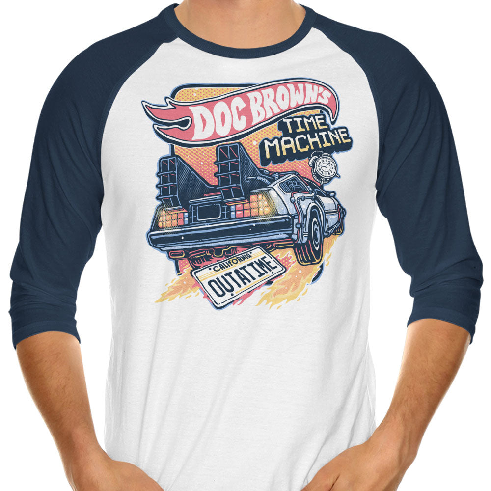 Blazing Time Machine 3/4 Sleeve Raglan - Adult & Kids T-Shirts, Sweatshirts & Hoodies apparel design preview 1