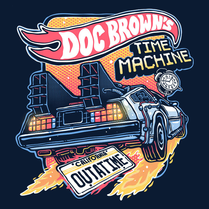 Blazing Time Machine Men's V-Neck - Adult & Kids T-Shirts, Sweatshirts & Hoodies apparel design preview 2