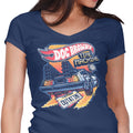 Blazing Time Machine Women's V-Neck - Adult & Kids T-Shirts, Sweatshirts & Hoodies apparel design preview 1