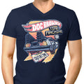 Blazing Time Machine Men's V-Neck - Adult & Kids T-Shirts, Sweatshirts & Hoodies apparel design preview 1