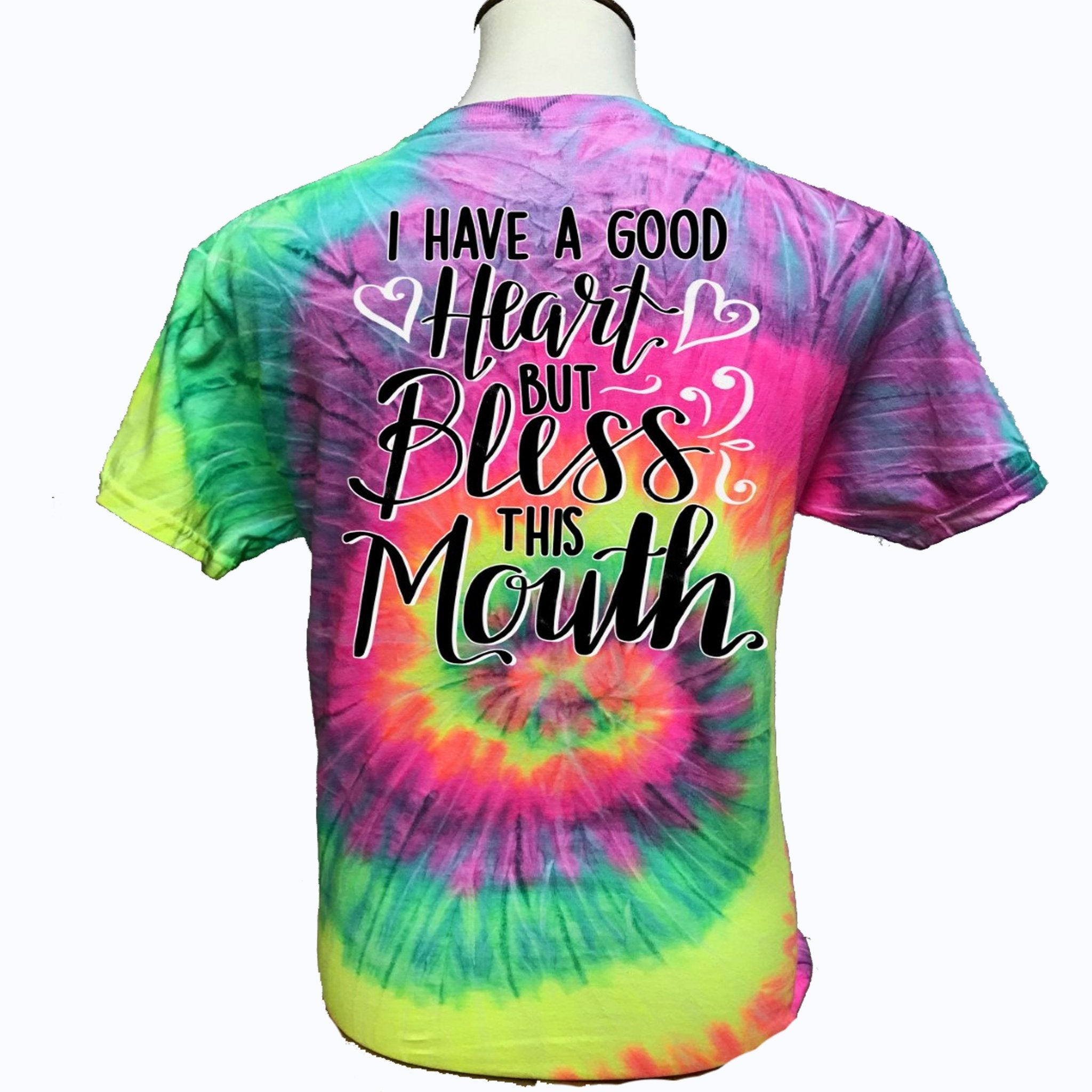 Southern Attitude Bless This Mouth Tie Dye - Adult & Kids T-Shirts, Sweatshirts & Hoodies apparel design preview 2