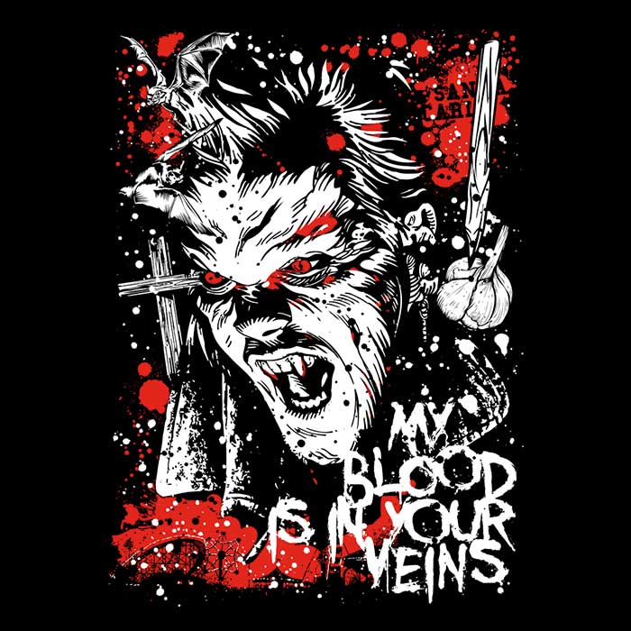 Blood in Your Veins Youth Apparel - Adult & Kids T-Shirts, Sweatshirts & Hoodies apparel design preview 2