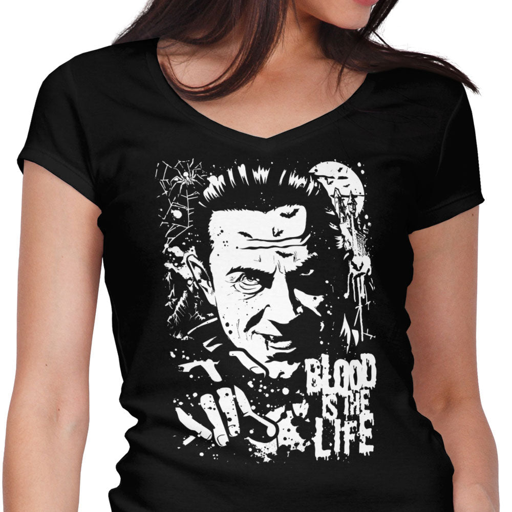 Blood is the Life Women's V-Neck - Adult & Kids T-Shirts, Sweatshirts & Hoodies apparel design preview 1