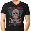 Bloody Ugly Christmas Men's V-Neck - Adult & Kids T-Shirts, Sweatshirts & Hoodies apparel design preview 1