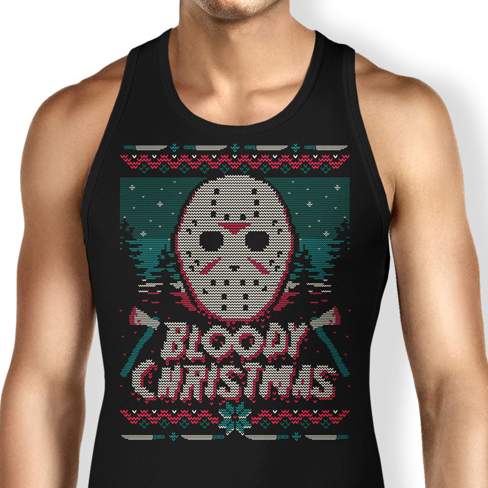 Bloody Ugly Christmas Tank Top - Adult & Kids T-Shirts, Sweatshirts & Hoodies apparel design preview 1