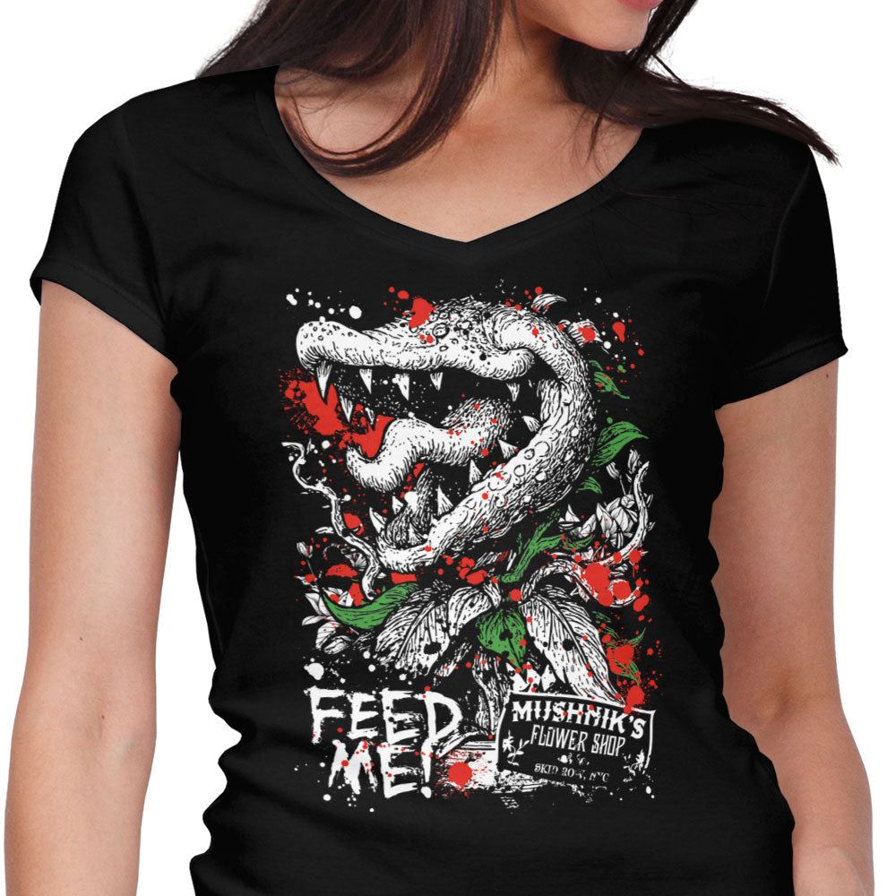 Bloom of Doom Women's V-Neck - Adult & Kids T-Shirts, Sweatshirts & Hoodies apparel design preview 1