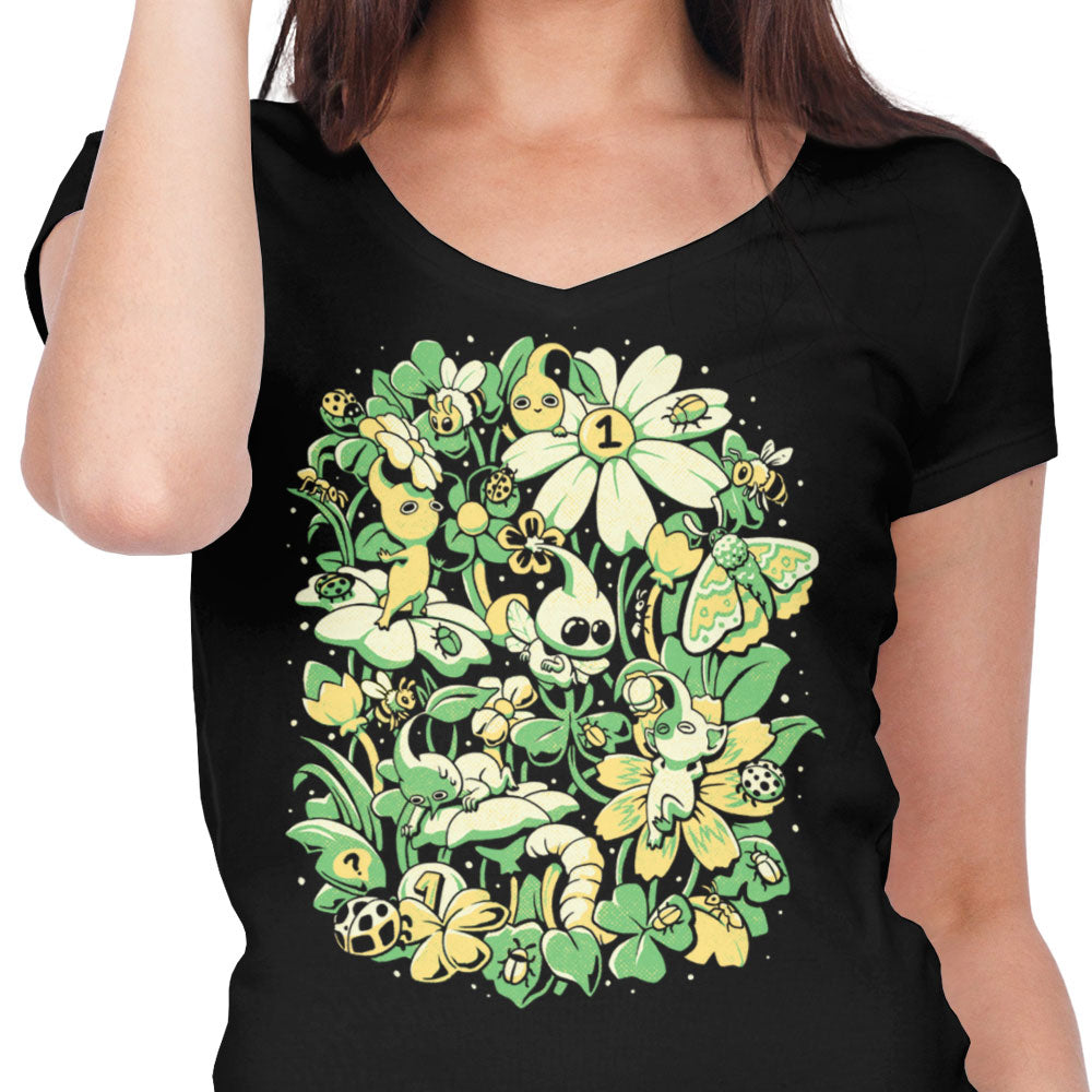 Blooming Garden Women's V-Neck - Adult & Kids T-Shirts, Sweatshirts & Hoodies apparel design preview 2